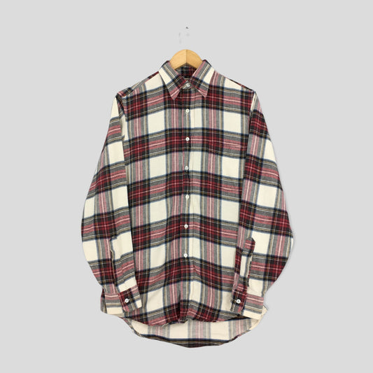 LL Bean Checked Flannel Shirt Small