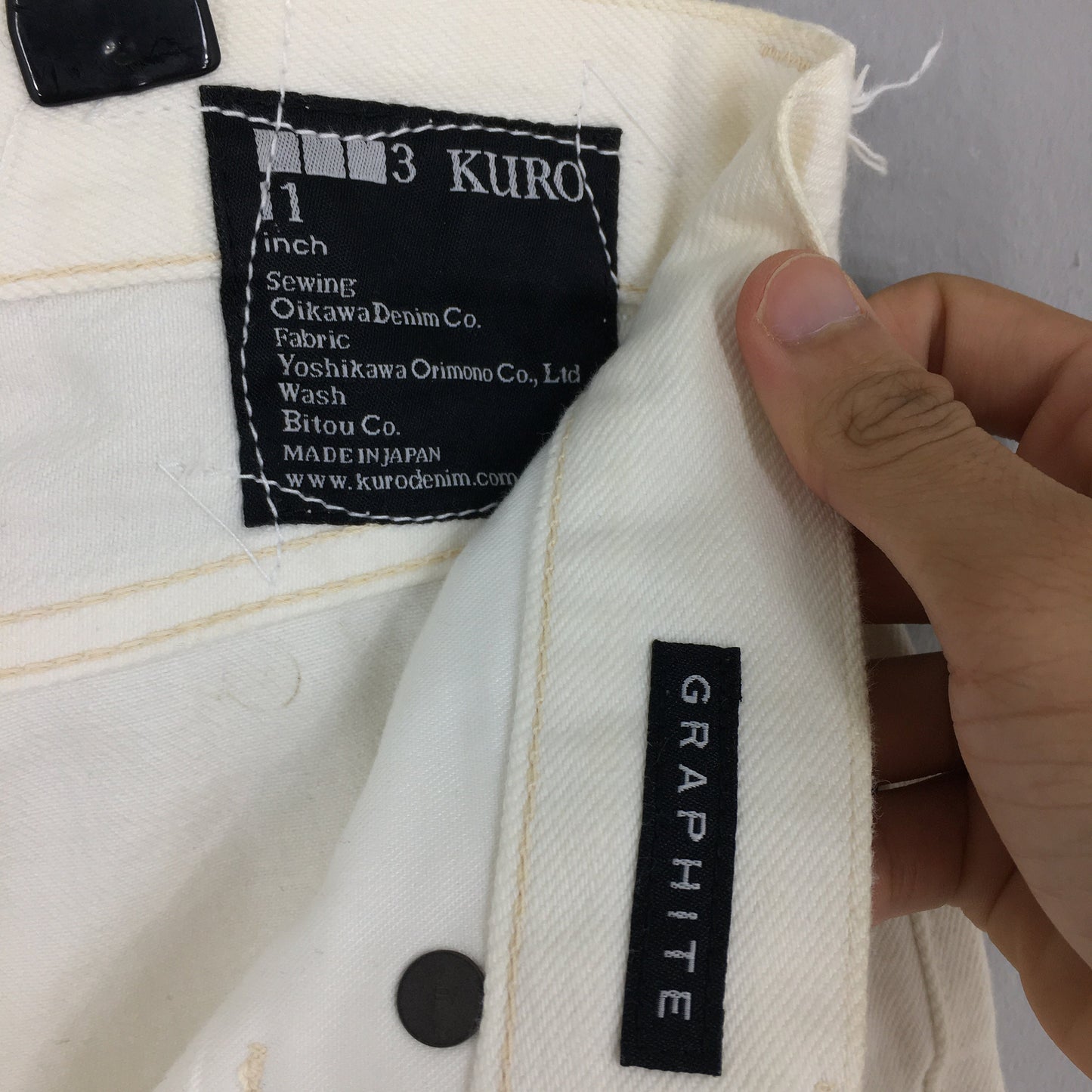 Kuro Japan White Denim Jeans Size 32x31