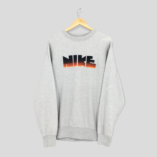 Nike Swoosh Nike Block Gray Sweatshirt Medium