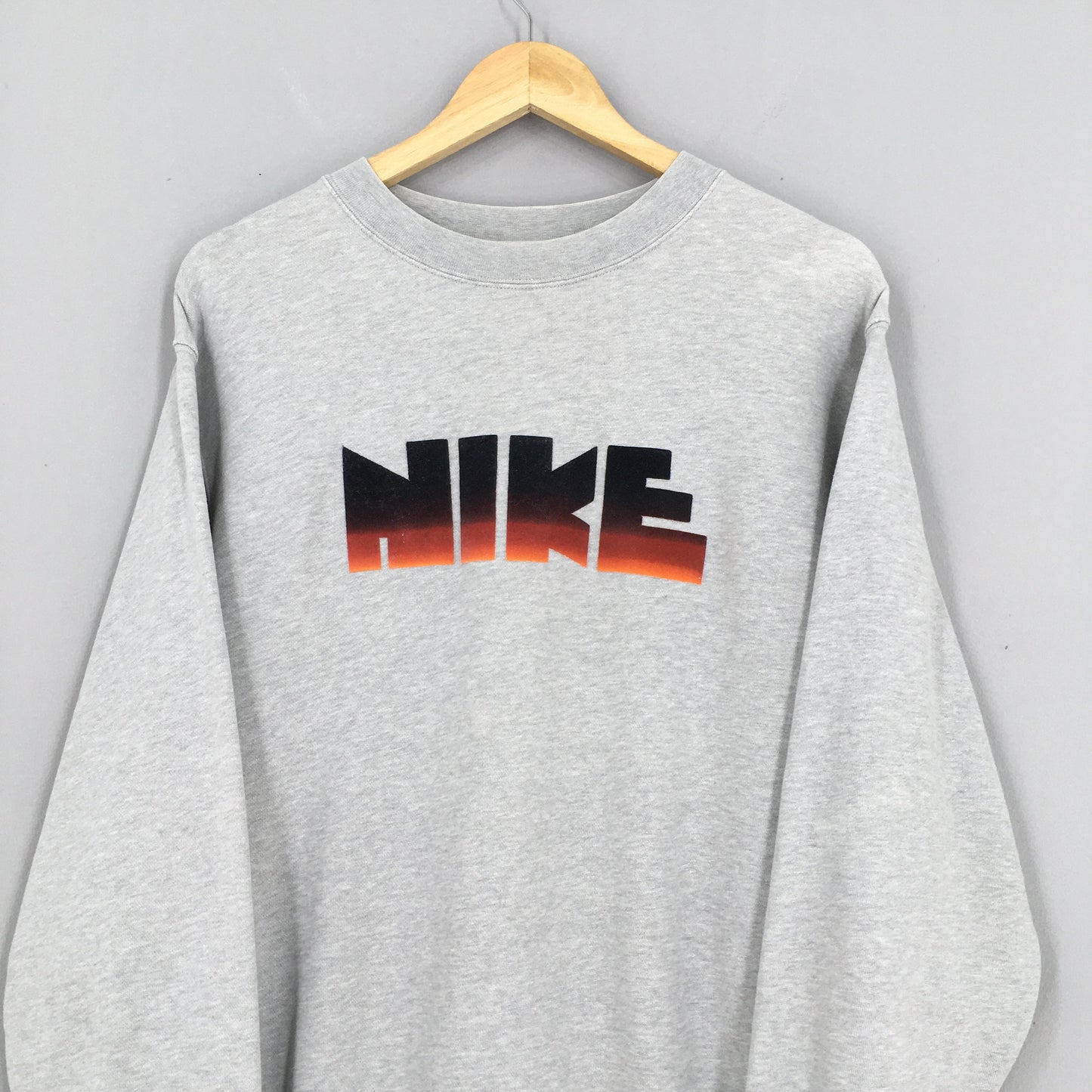 Nike Swoosh Nike Block Gray Sweatshirt Medium