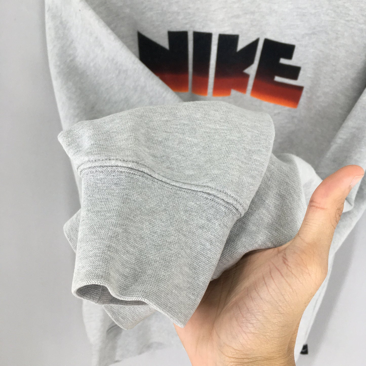 Nike Swoosh Nike Block Gray Sweatshirt Medium