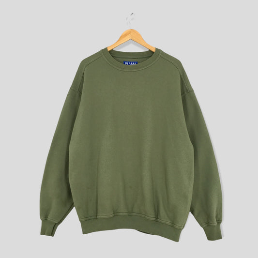 Pluma Outdoor Plain Green Sweatshirt XLarge