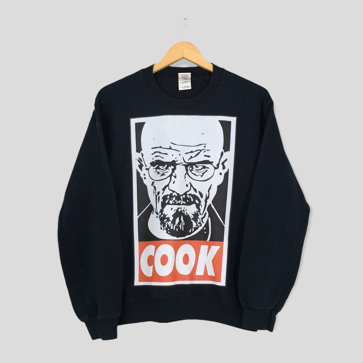 Cook Pop Art Black Sweater Small