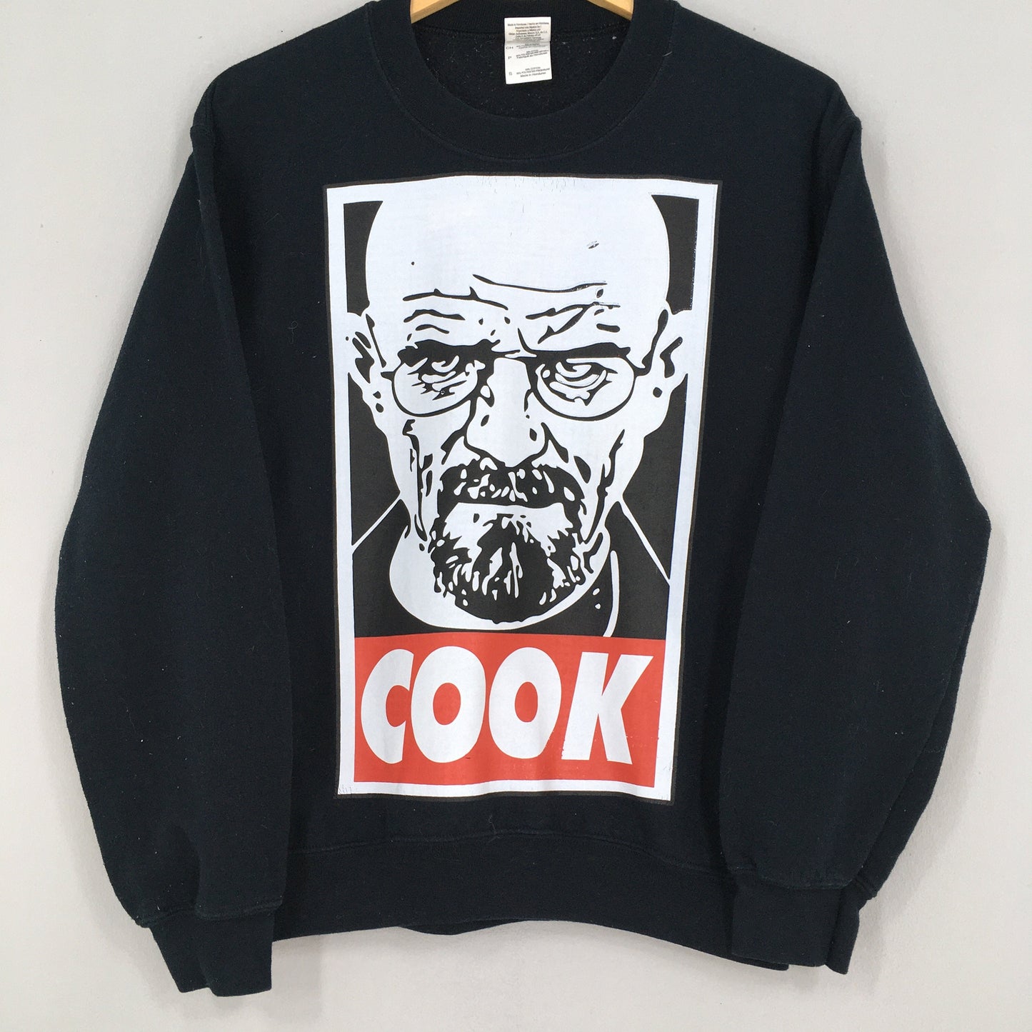 Cook Pop Art Black Sweater Small