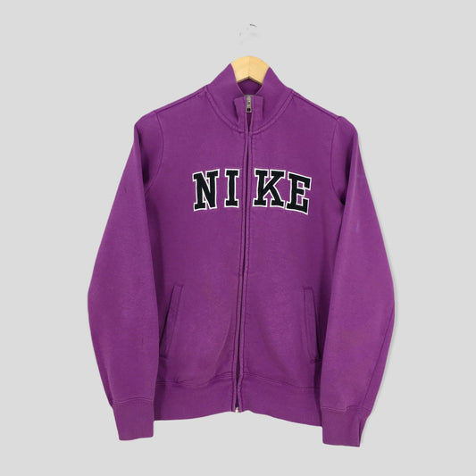 Nike Swoosh Purple Zipper Sweatshirt Medium