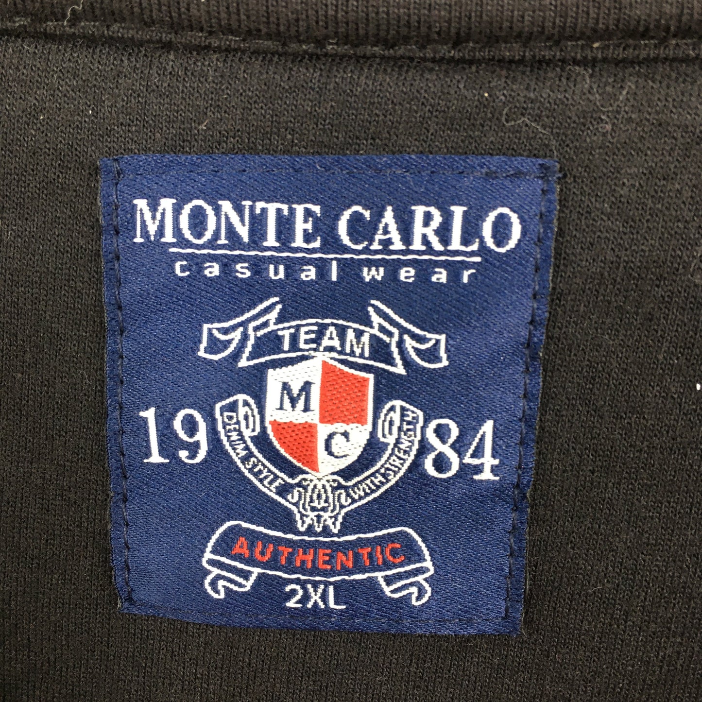 Monte Carlo Monaco Jeans Black Sweatshirt 2XLarge