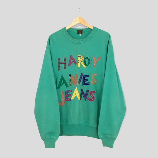 Hardy Amies Jeans Green Sweatshirt Large