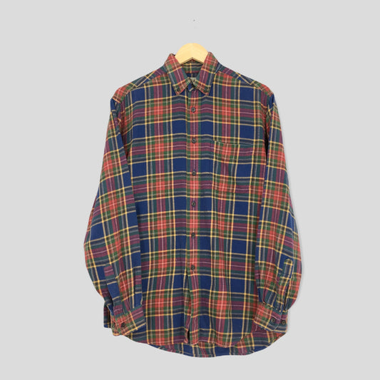 LL Bean Checked Flannel Button Up Small