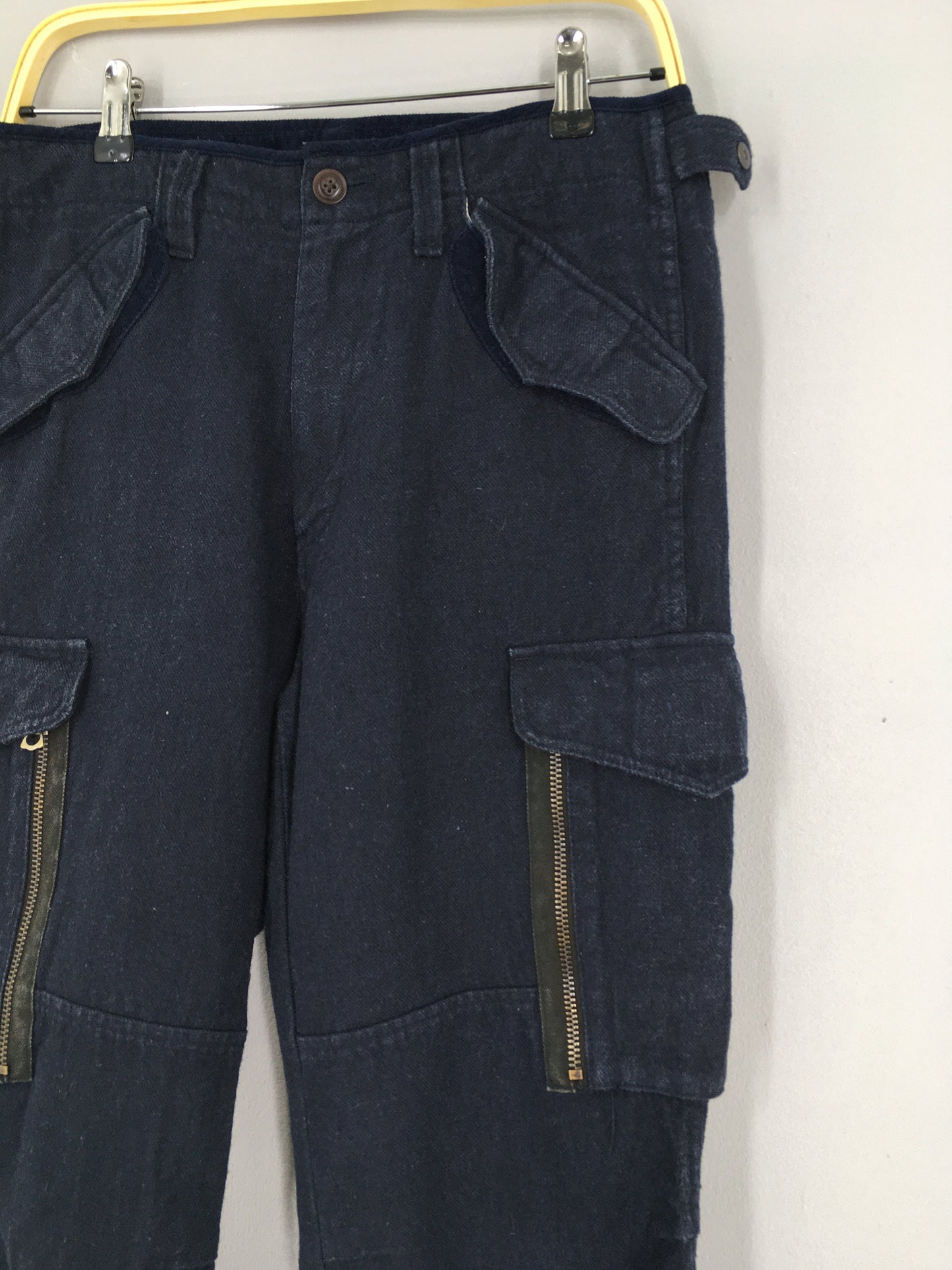 Japanese Navy Blue Cargo Pants Size 30x30.5