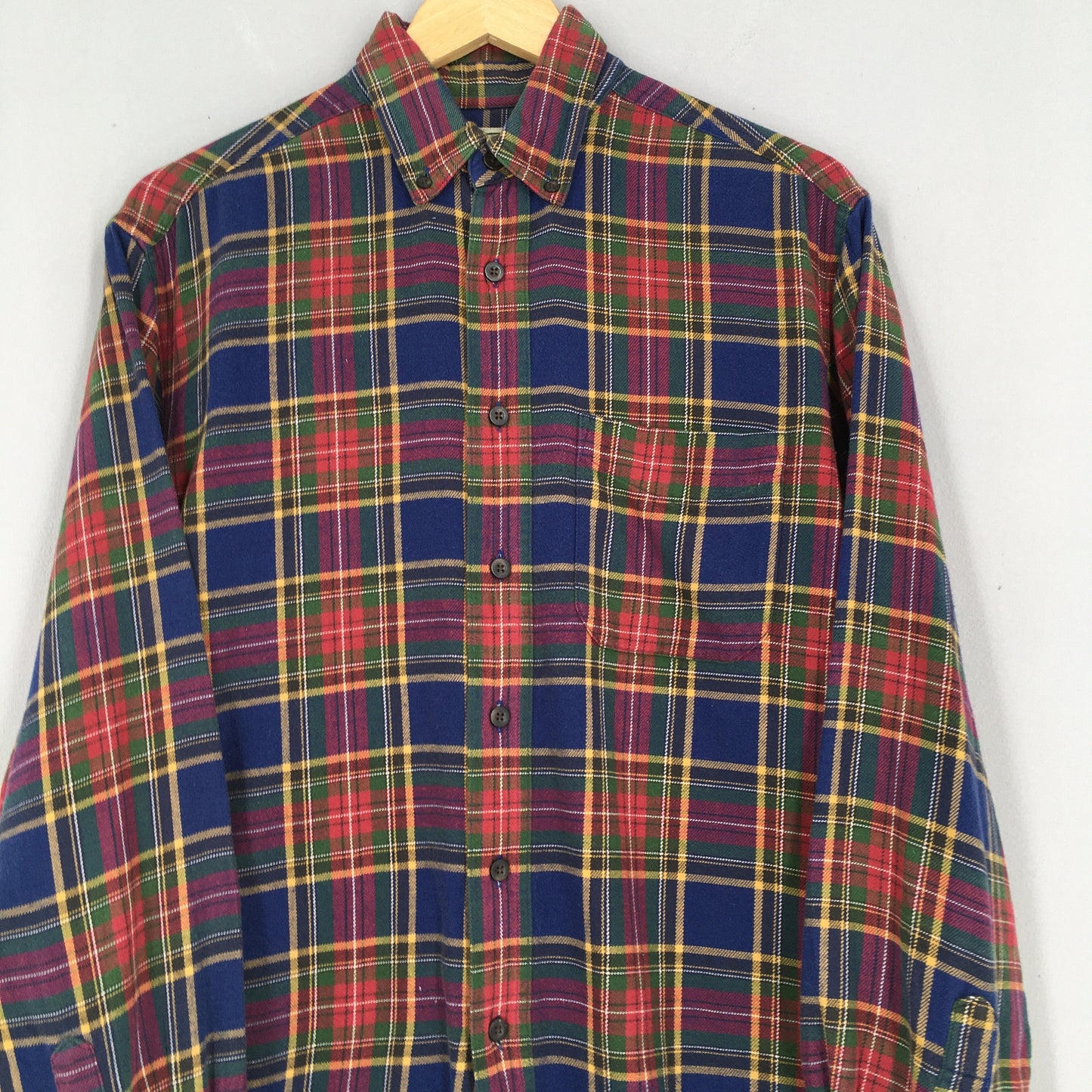 LL Bean Checked Flannel Button Up Small