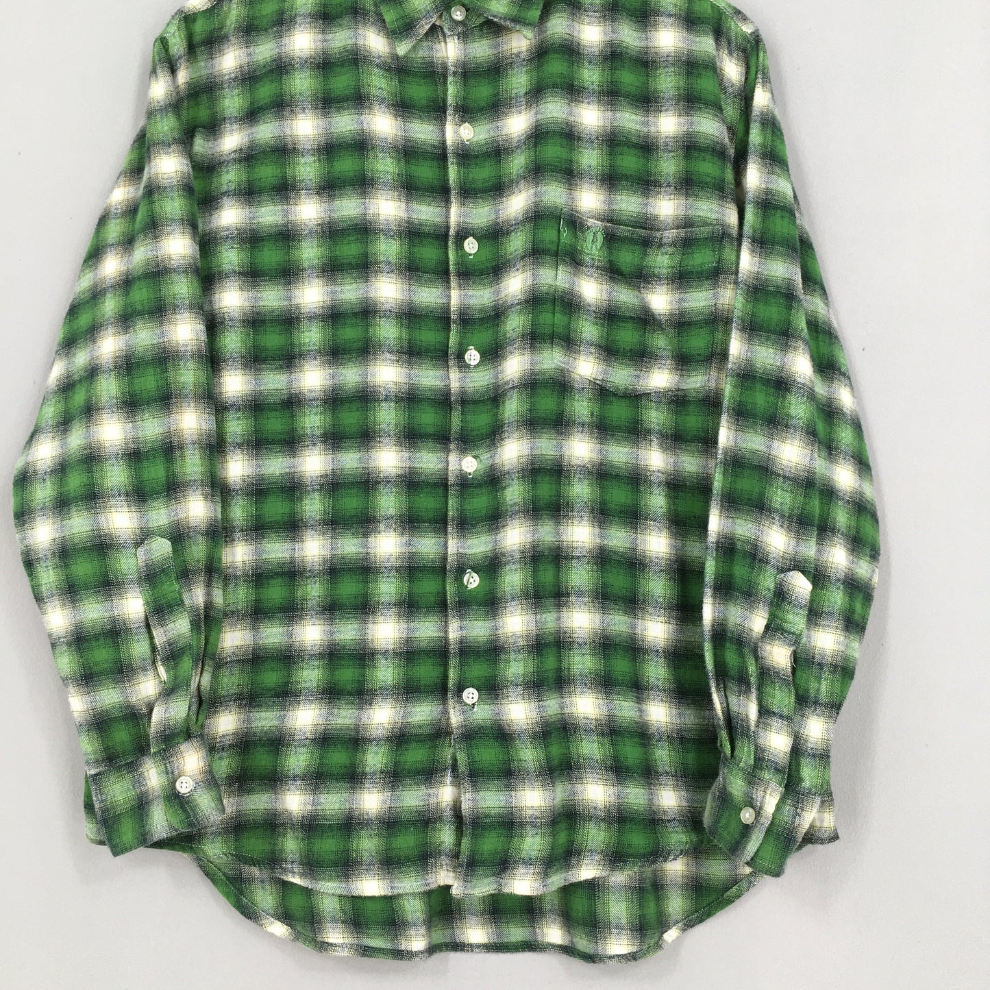 Hang Ten Green Checkered Flannel Large