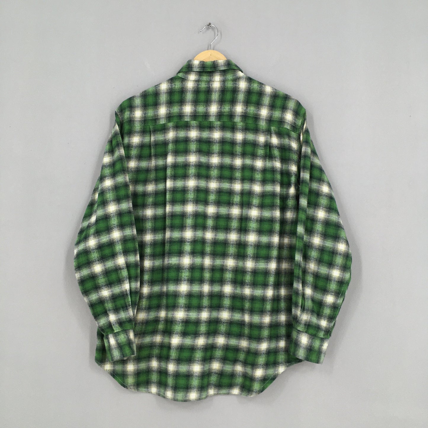 Hang Ten Green Checkered Flannel Large