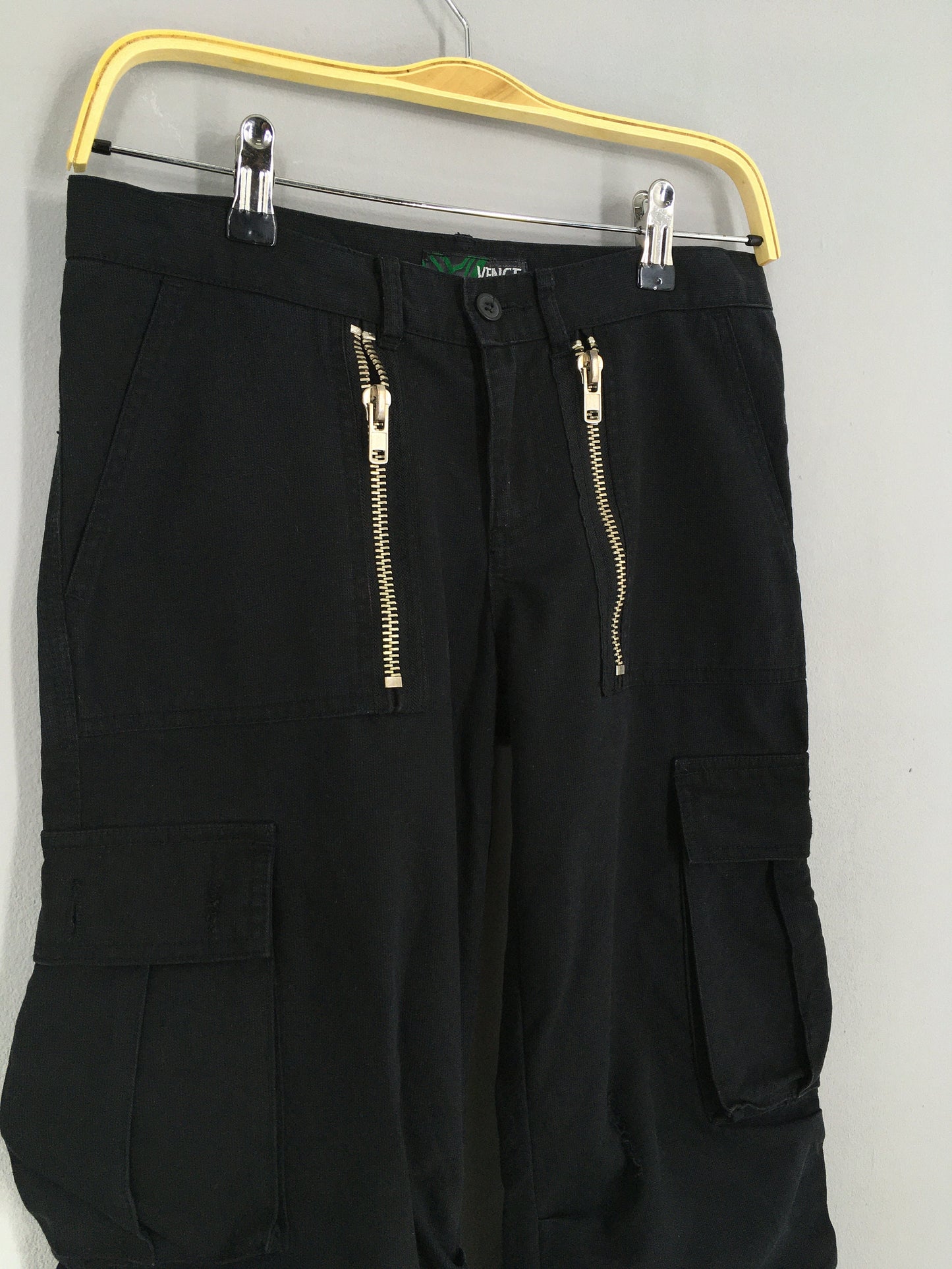 Vence Cargo Pants Black Straight Cut Size 30x29.5