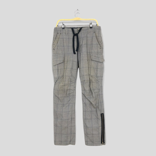 Comme Ca Commune Checkered Cargo Pants Size 30x31.5