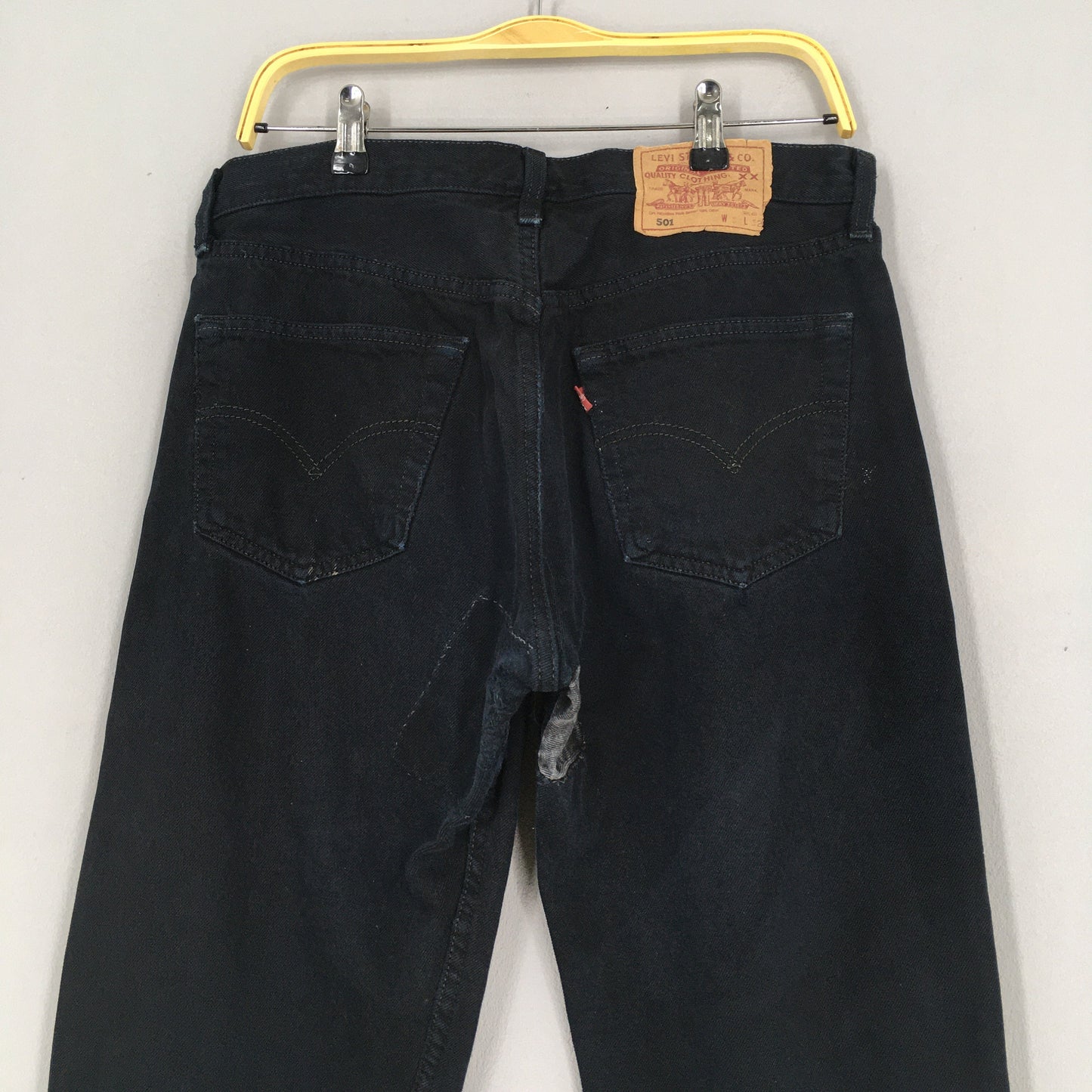 Levis 501 Levi's Overdyed Black Jeans Size 32x32