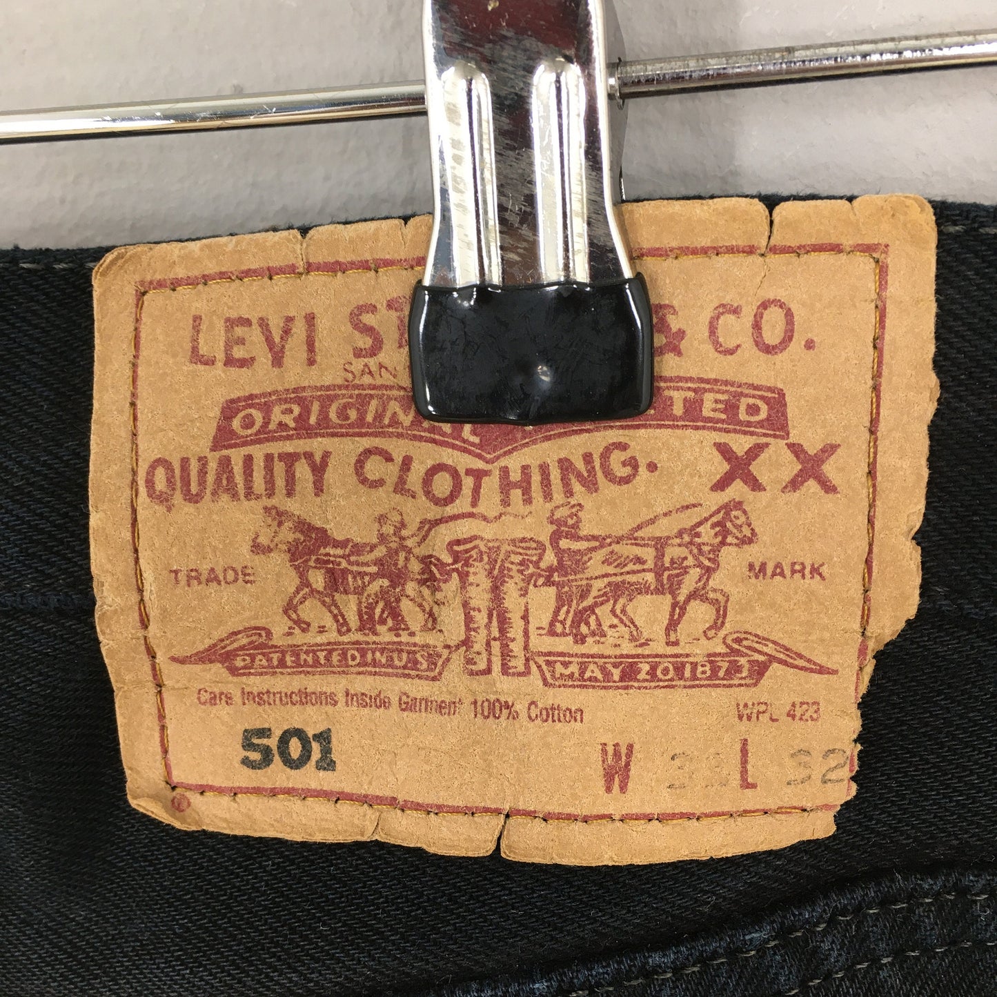 Levis 501 Levi's Overdyed Black Jeans Size 32x32