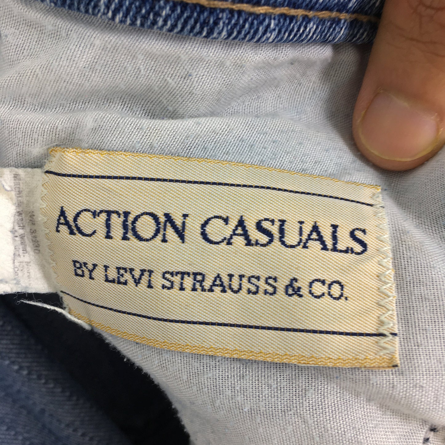 Levi's Action Casuals Blue Pinstripe Jeans Size 34x30