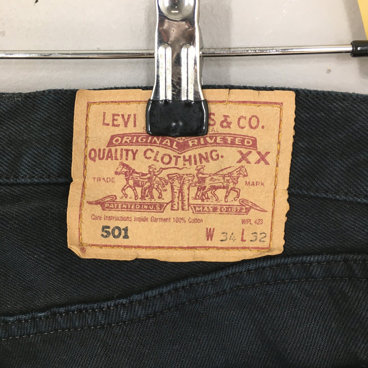 Levi's 501 Levi's Super Black Dirty Jeans Size 34x32