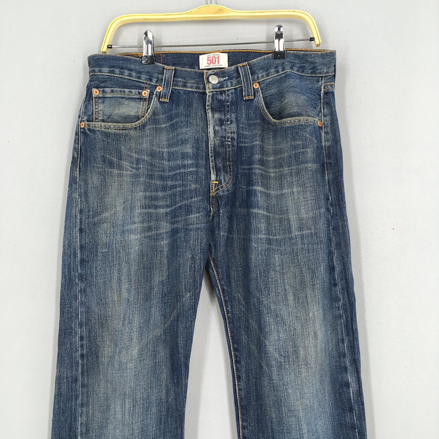 Levis 501 Faded Stonewash Jeans Size 31x31.5