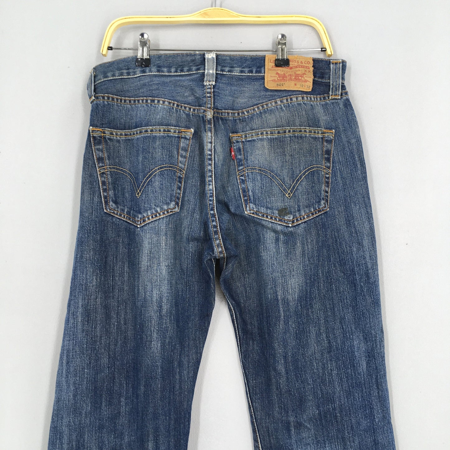 Levis 501 Faded Stonewash Jeans Size 31x31.5