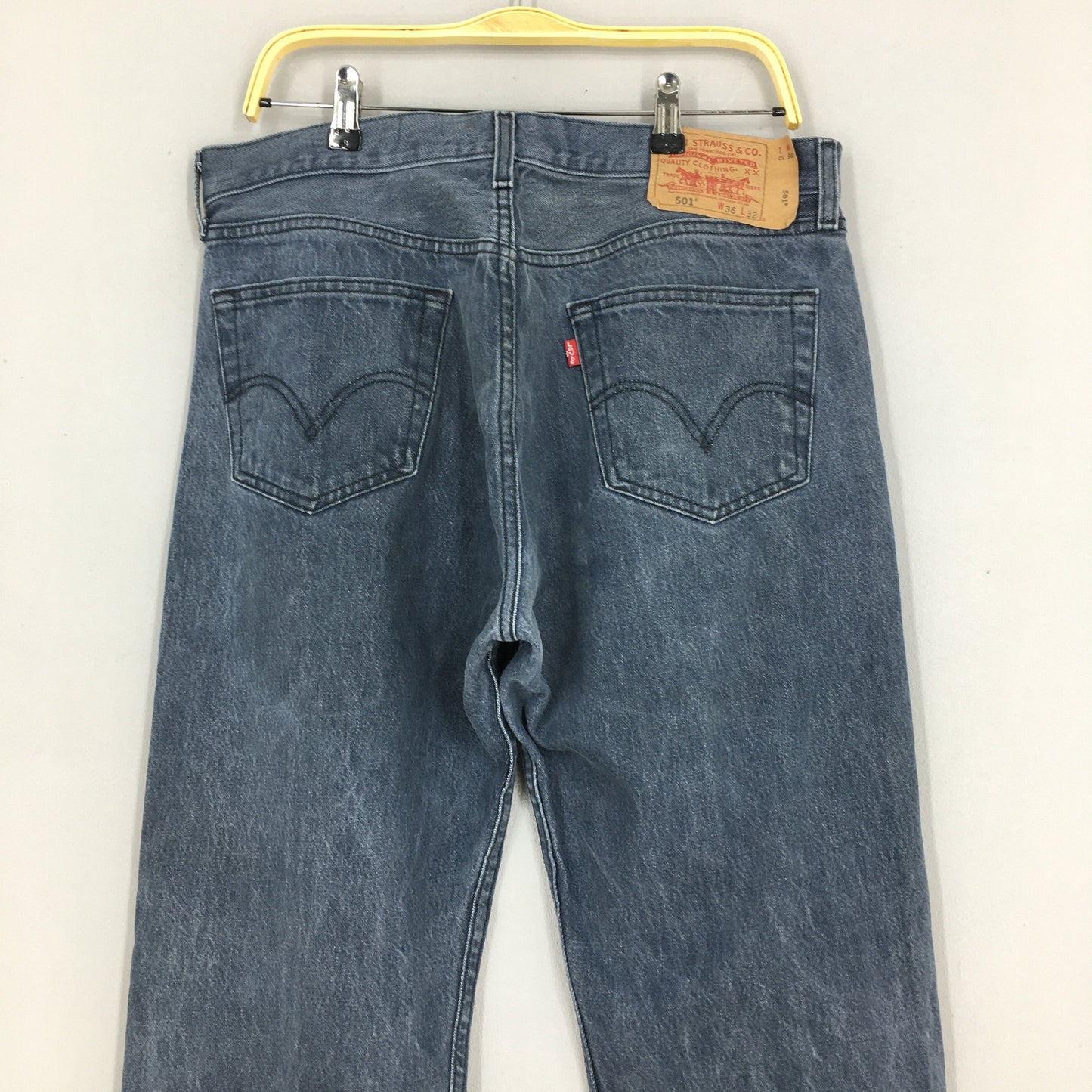 Levi's 501 Faded Gray Stonewash Jeans Size 33x29