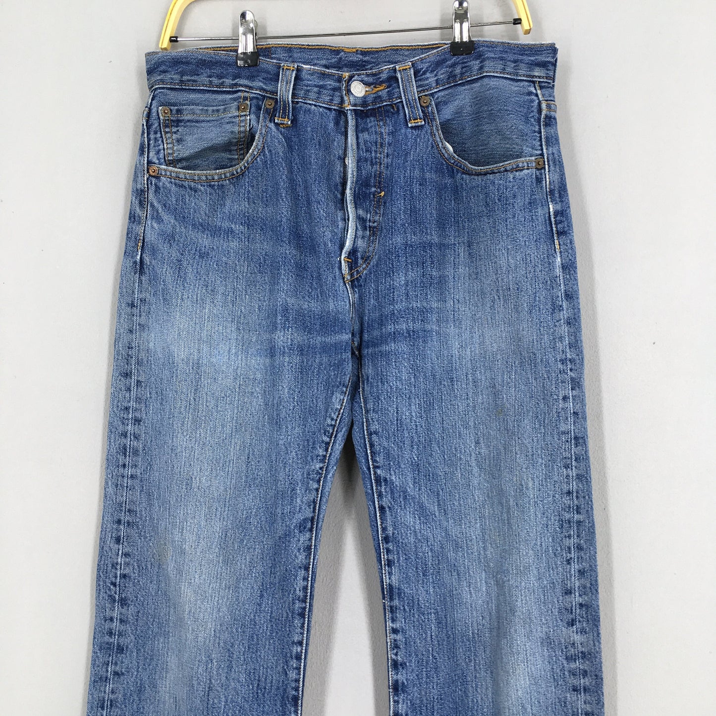 Levis 501 Blue Faded Dirty Jeans Size 31x31