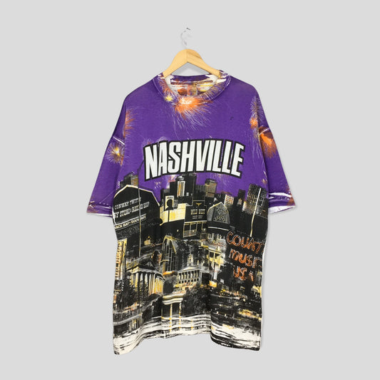 Nashville Tennessee City Overprint Tshirt XLarge