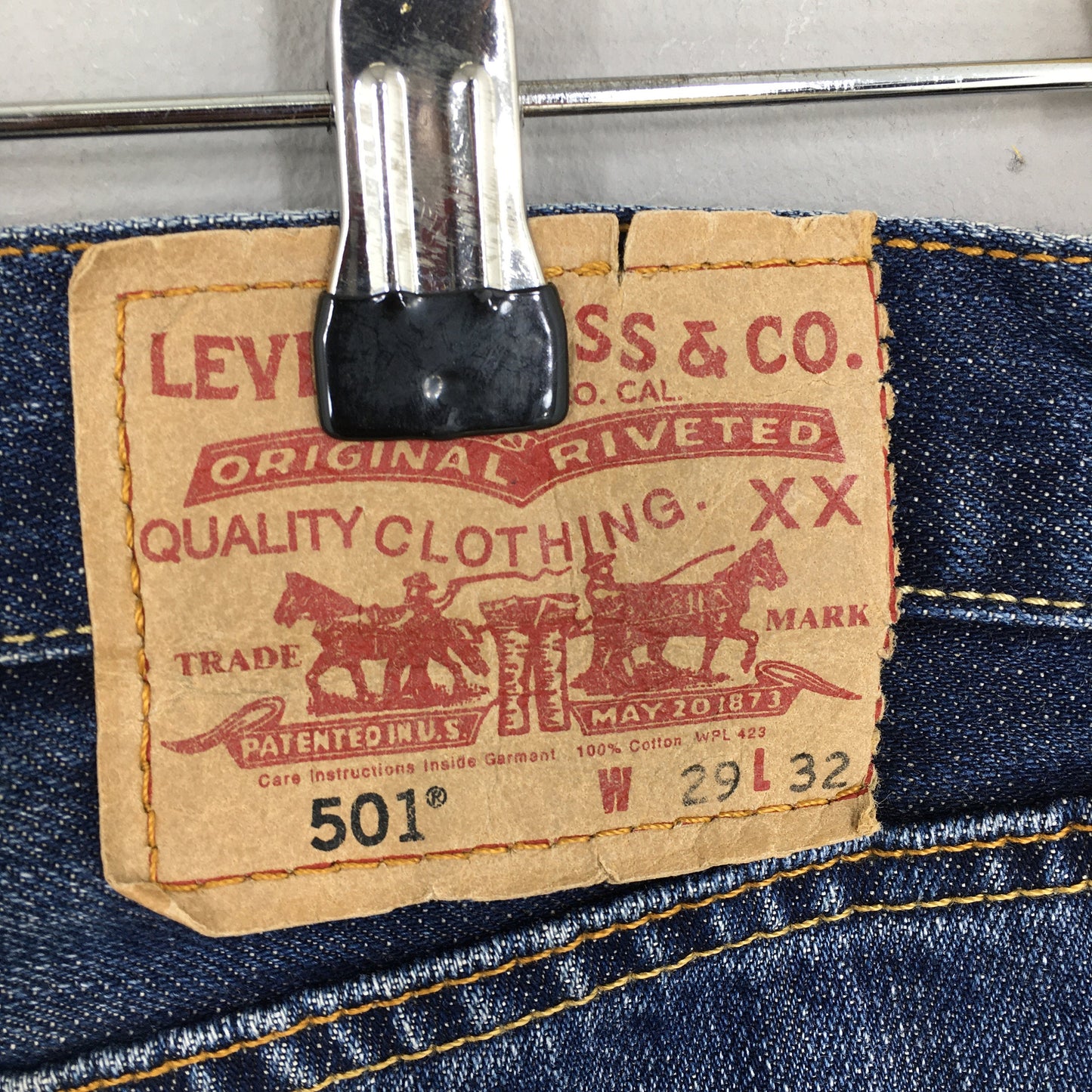 Levi's 501 Faded Blue Jeans Size 29x31