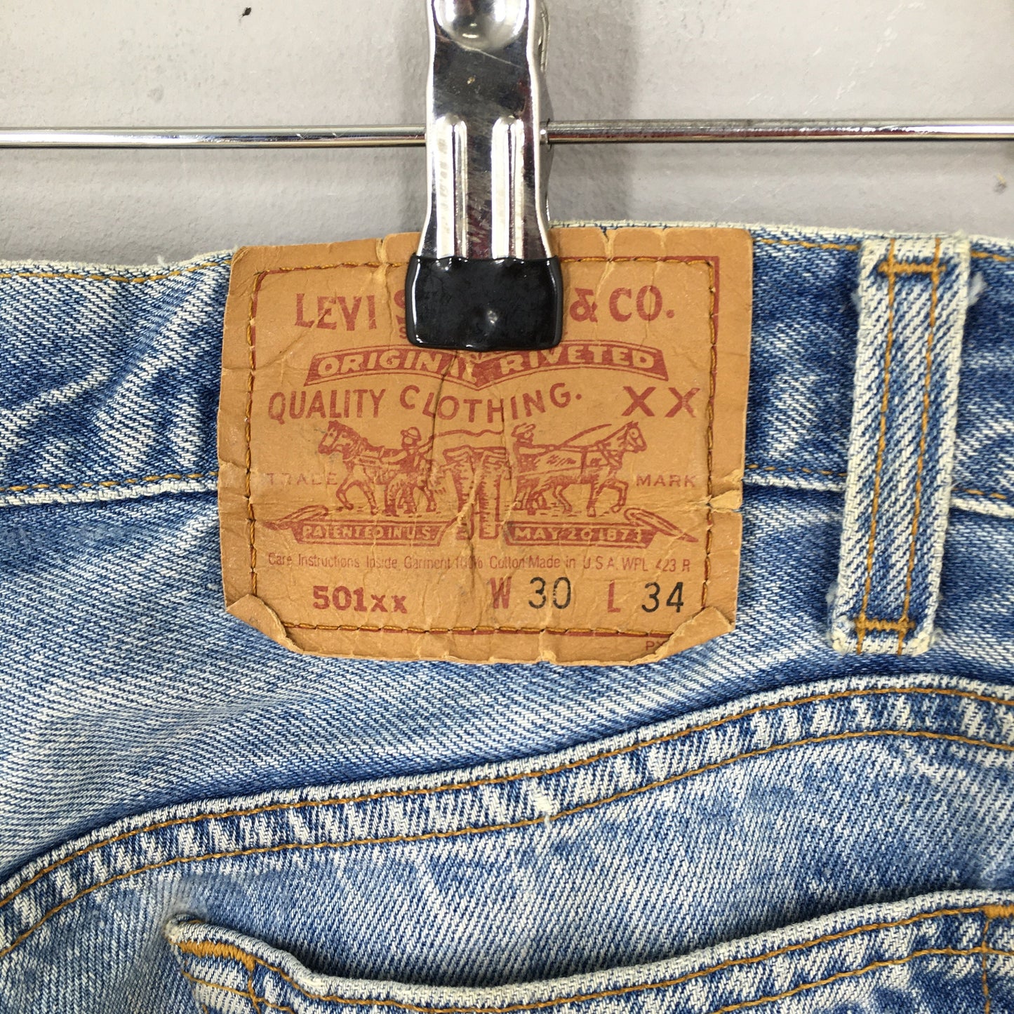 Levi's 501XX Stonewash Release Hem Jeans Size 28x29