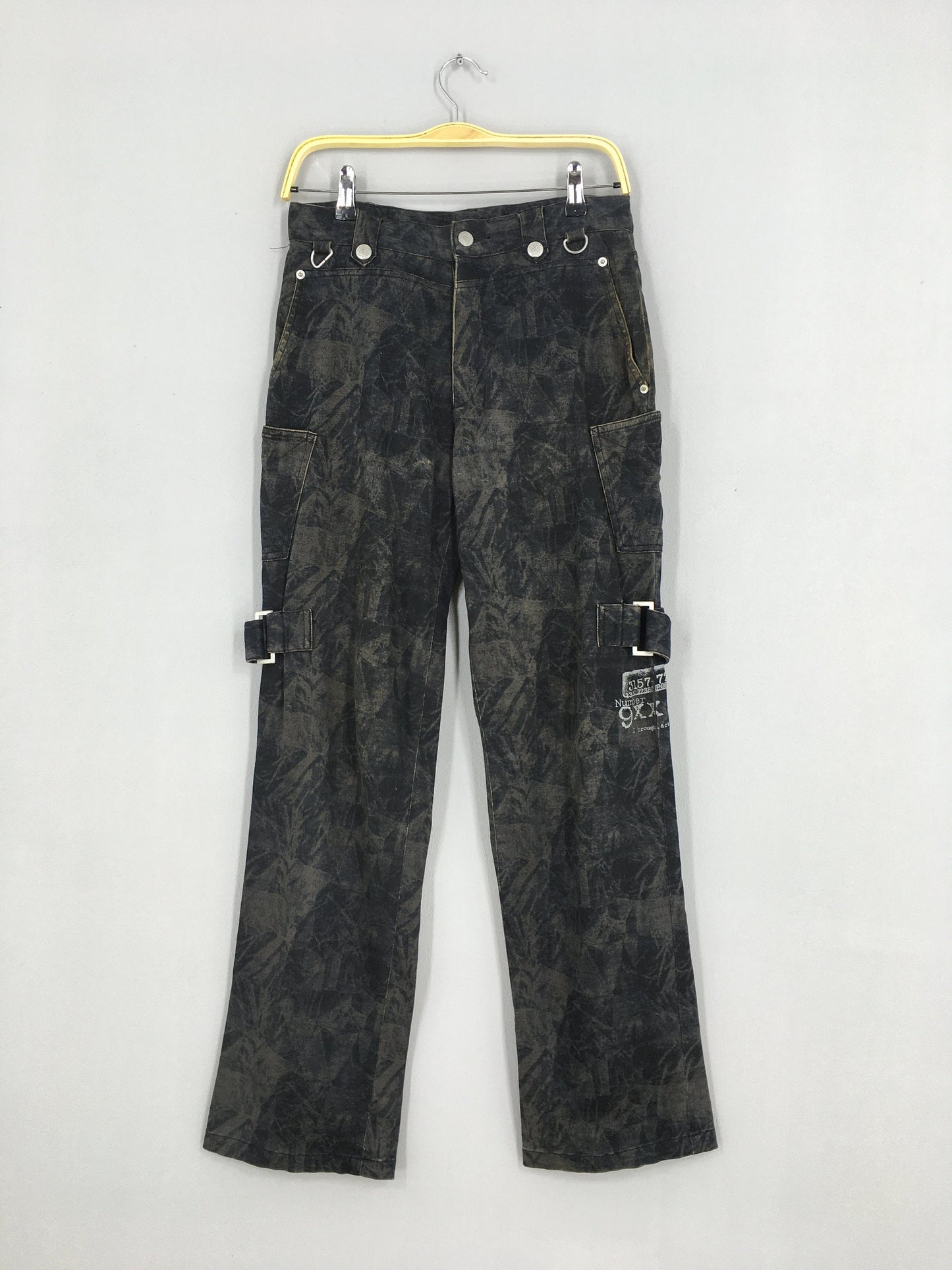 Slash Number Bondage Punk Pants Size 30x30