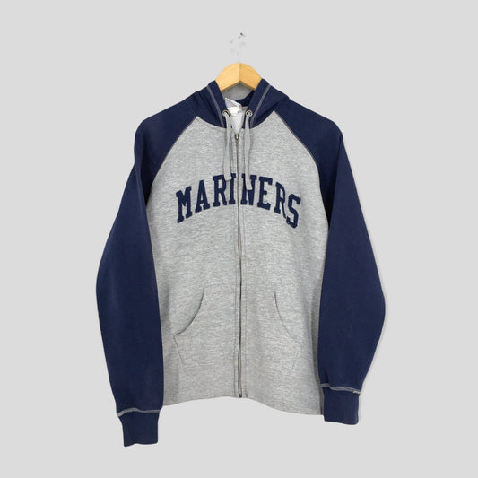 Seattle Mariners Baseball Gray Stripes Sweatshirt Large