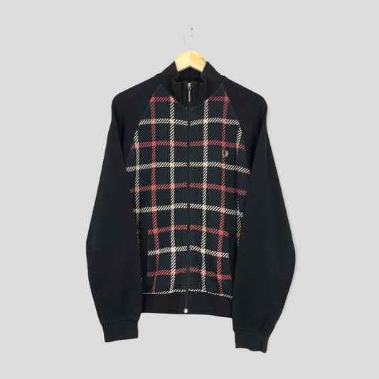 Fred Perry Checkered Black Sweater Small