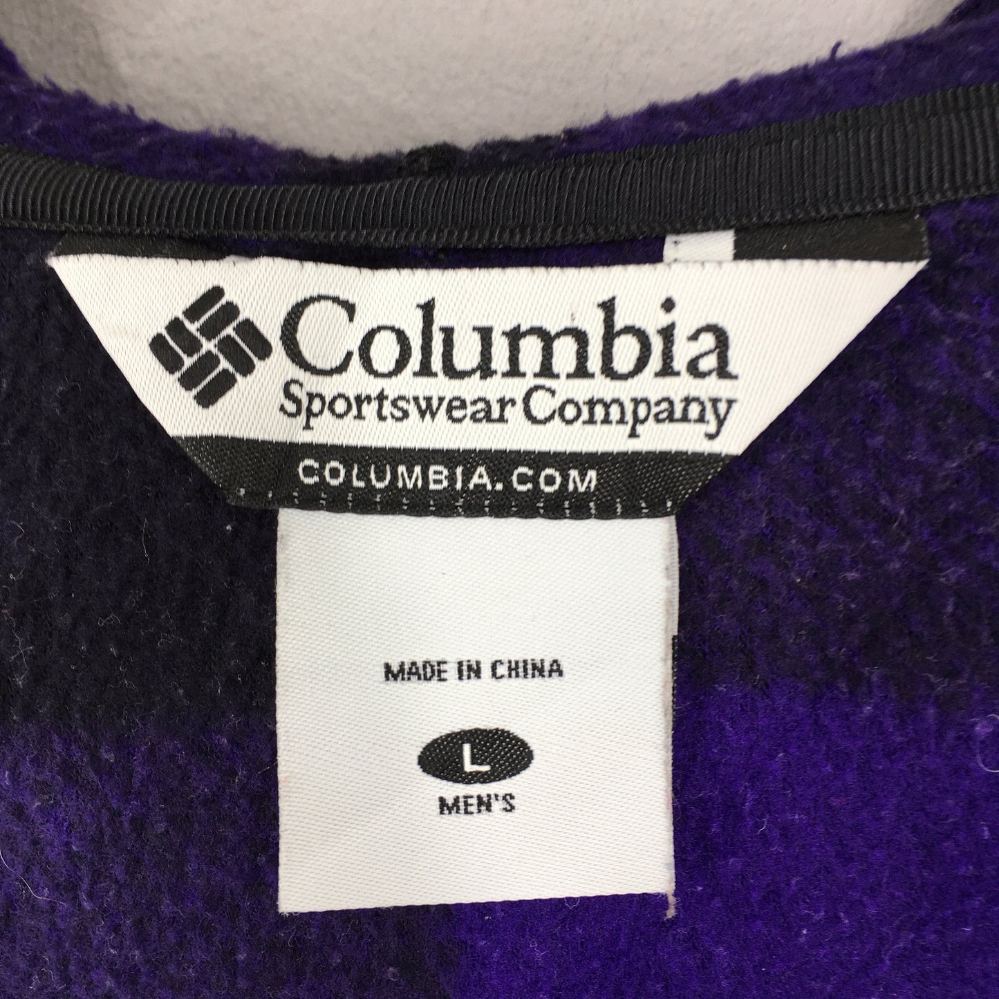 Columbia Sportswear Checkered Fleece Hoodie Sweater Large