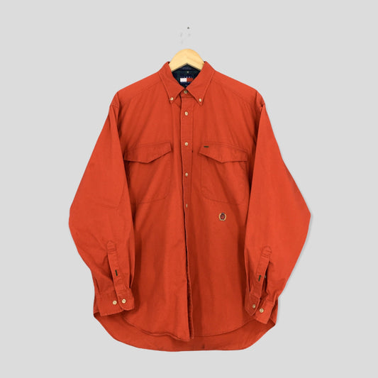 Tommy Hilfiger Red Casual Shirt Medium