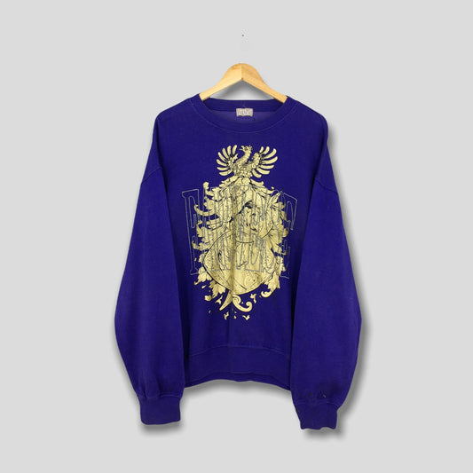 Farnese Japanese Gold Pop Art Purple Crewneck Large