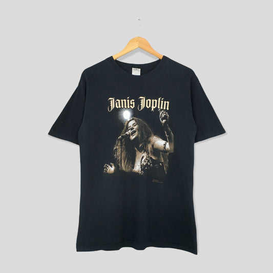 Janis Japlin Rock Singer Black Tshirt Medium