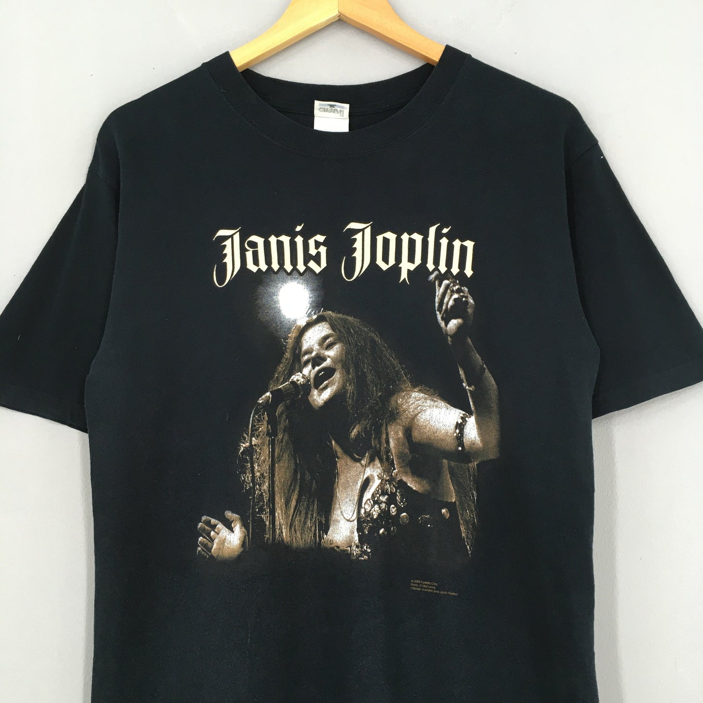 Janis Japlin Rock Singer Black Tshirt Medium