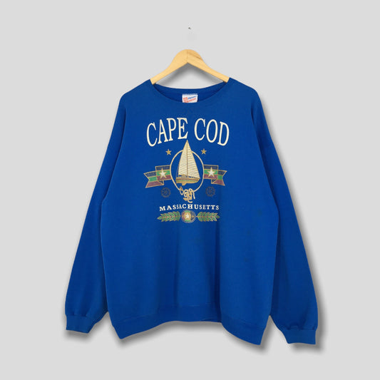 Cape Cod Massachusetts Blue Sweatshirt XLarge