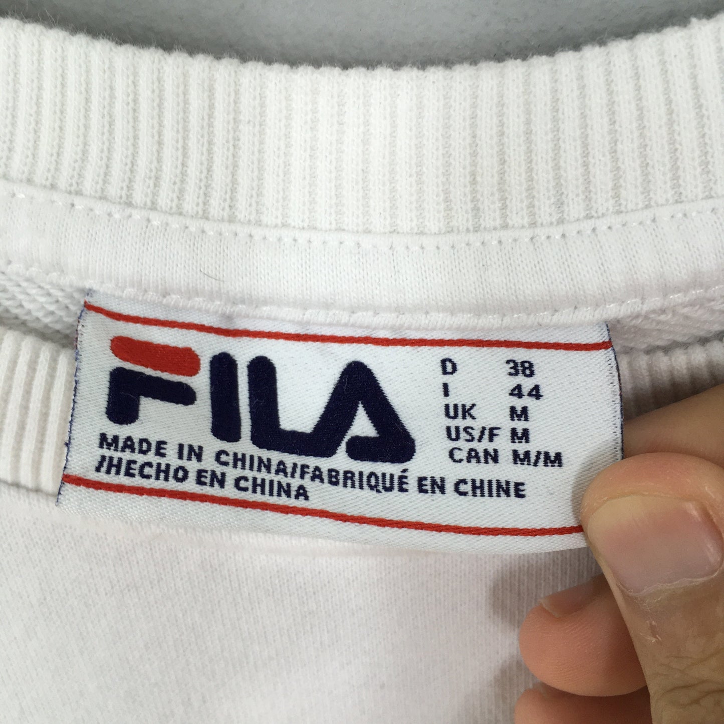 Fila Italia White Sweatshirt Medium