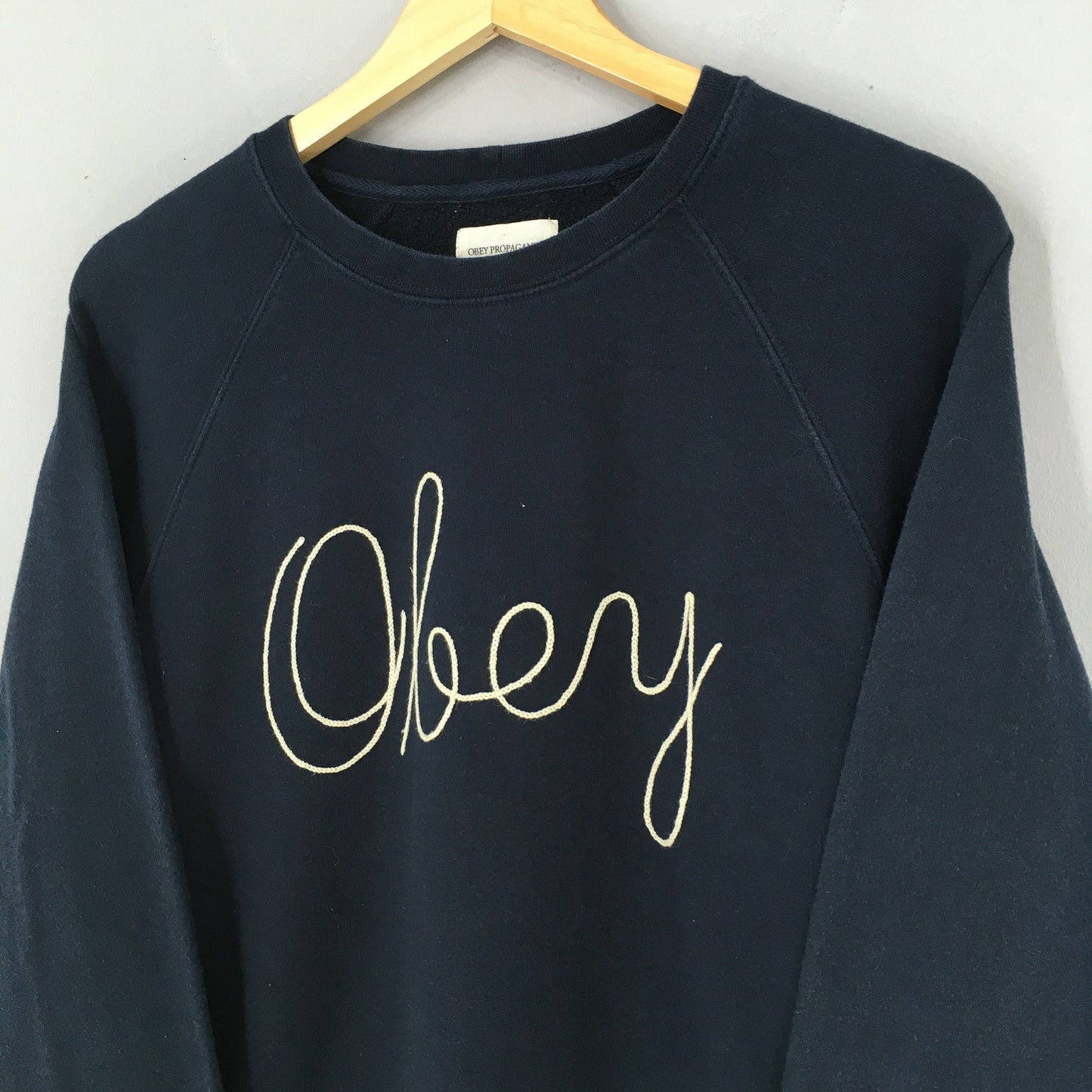 Obey Propaganda Spell Out Black Sweatshirt Medium