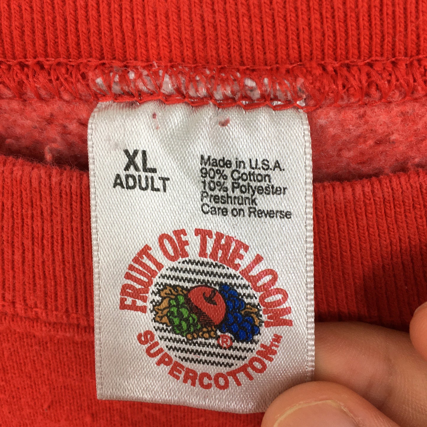 Fruit Of The Loom Chili Red Plain Sweatshirt XLarge