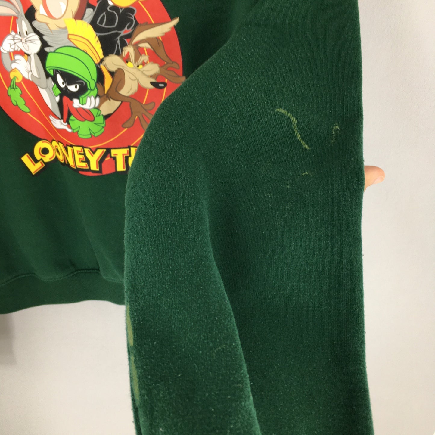 Looney Tunes Green Sweatshirt Medium