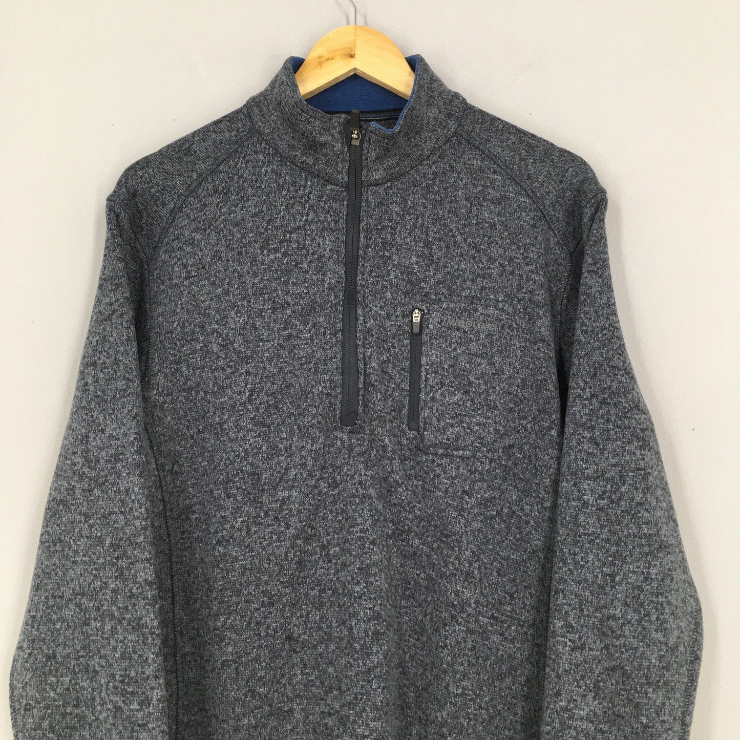 Woolrich Gray Zipper Sweatshirt Large