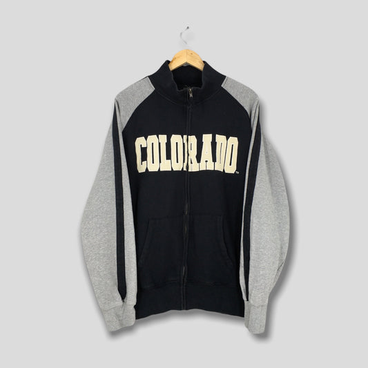 Colorado State Black Zipper Sweatshirts Large