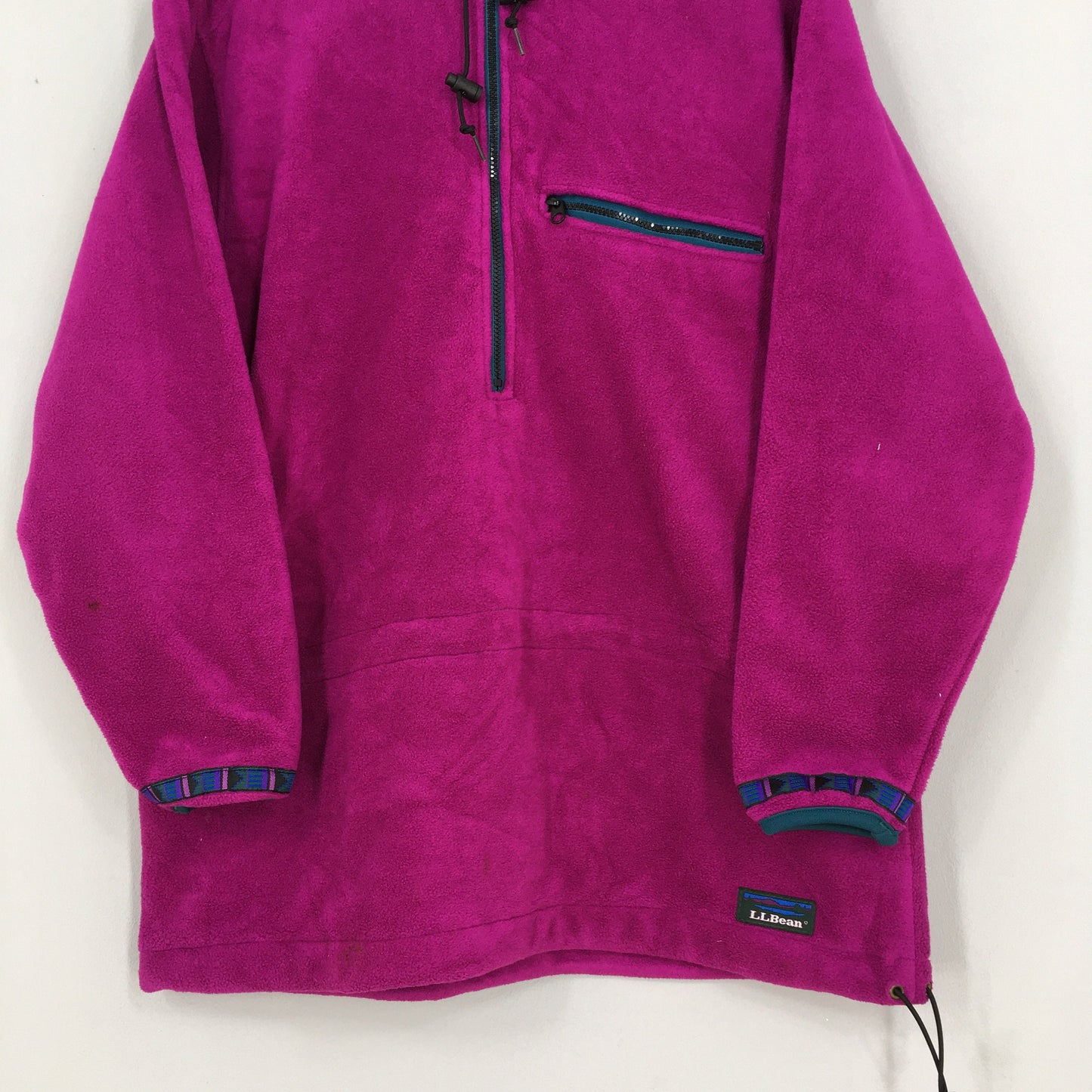 LL Bean Magenta Polartec Fleece Sweater Medium