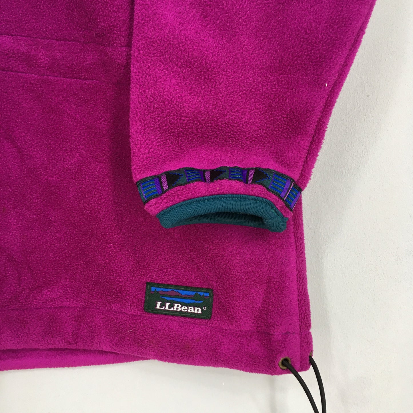 LL Bean Magenta Polartec Fleece Sweater Medium