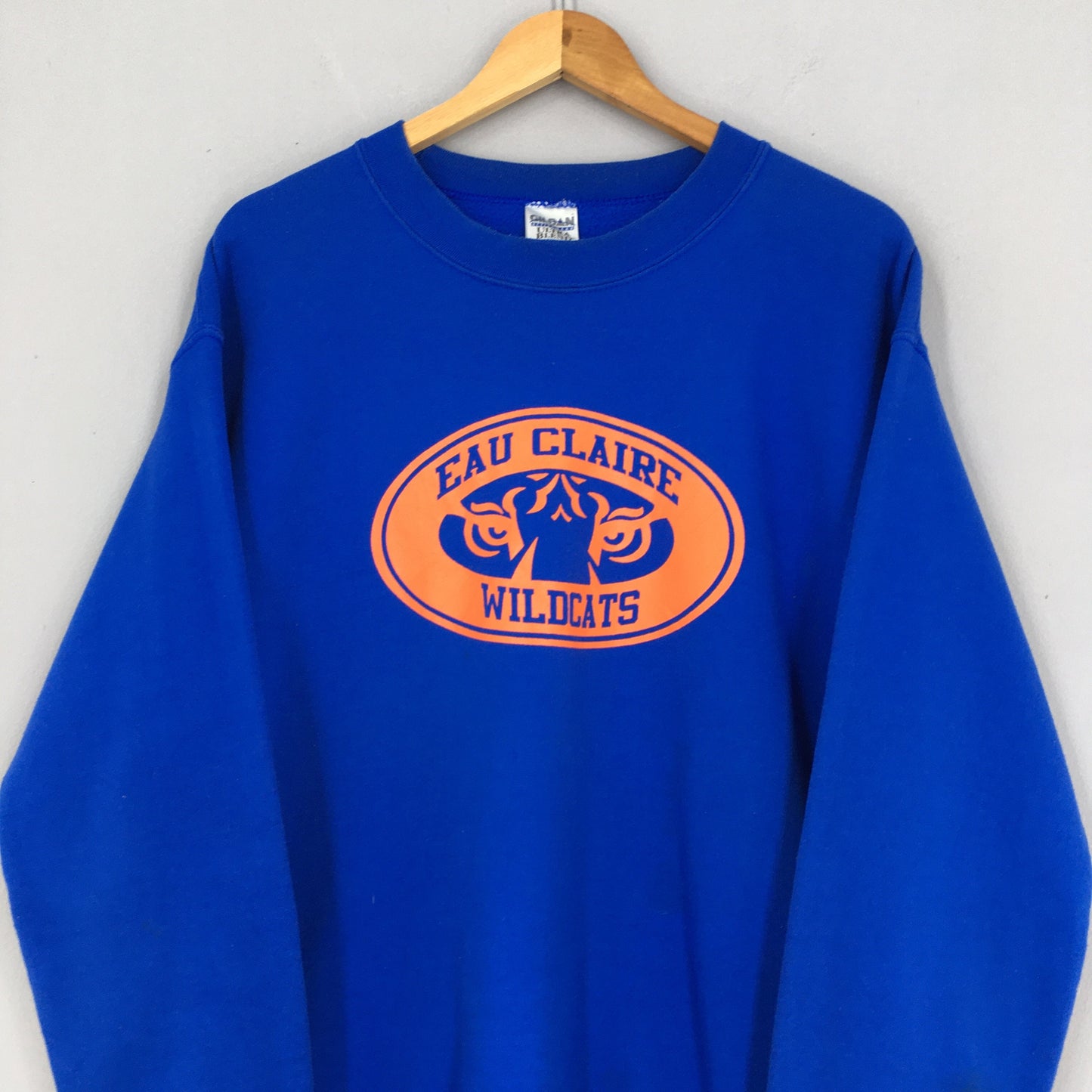 Eau Claire Wildcats Baseball Blue Sweater Medium