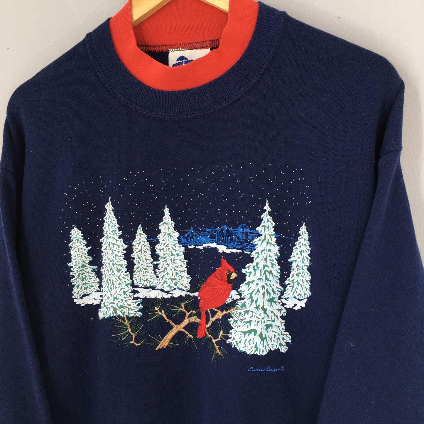 Cardinal Bird Blue Sweatshirt Large