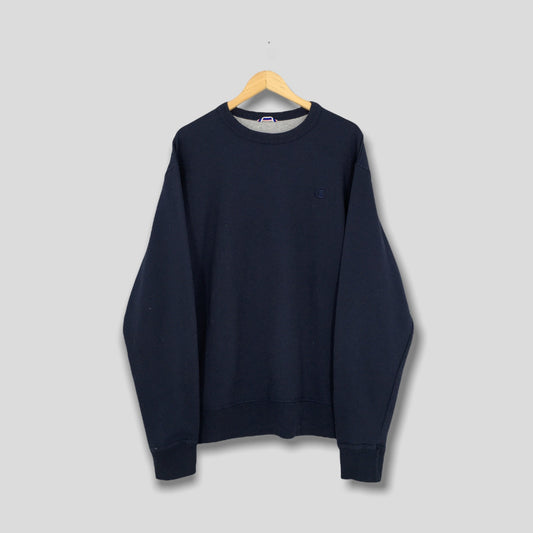 Champion Plain Blue Sweatshirt Large