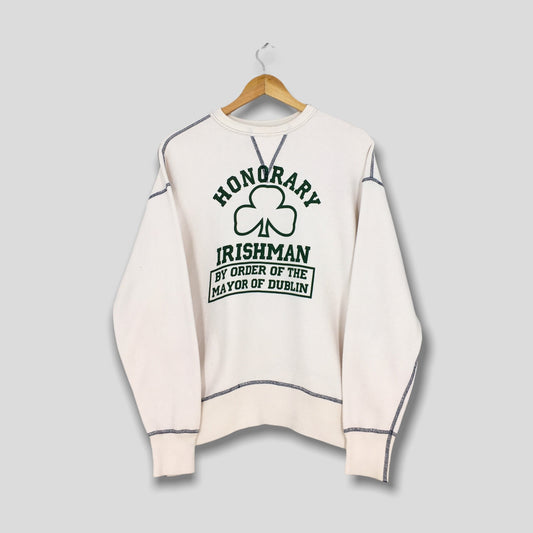 Irishman Irish White Sweater Medium